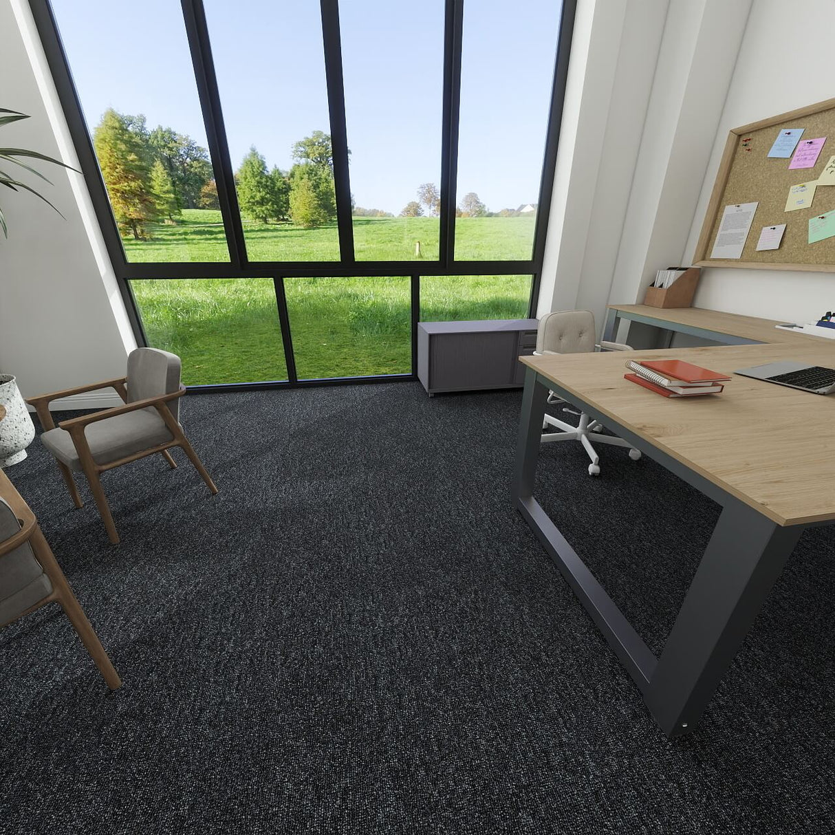 Nouveau Connections 2.0 Black Carpet Tiles - DCTUK